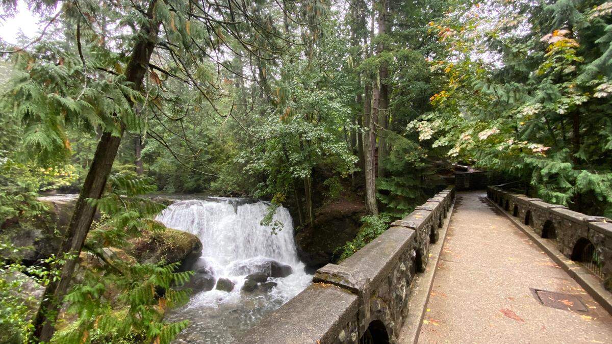 Water rushes over Whatcom Falls on Thursday, Sept. 24, 2020, at Whatcom Falls Park in Bellingham.