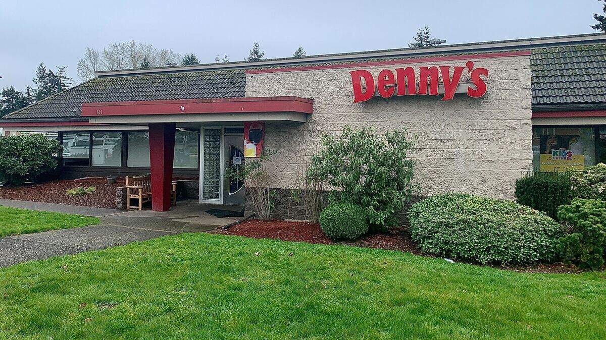 Denny’s restaurant on Wednesday, April 1, 2026 at 161 Telegraph Rd. in Bellingham, Wash.