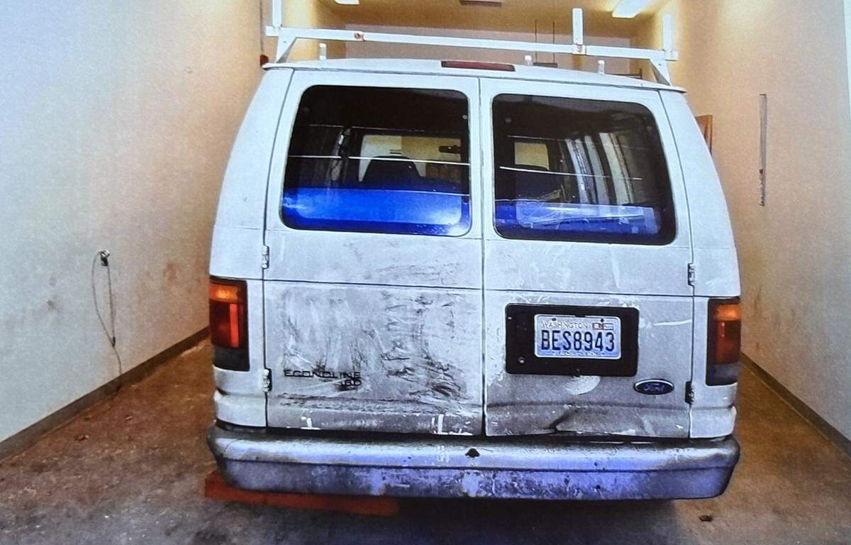 A photo of the van belonging to Thomas Flood, whose death is at the center of an ongoing Whatcom County homicide trial.