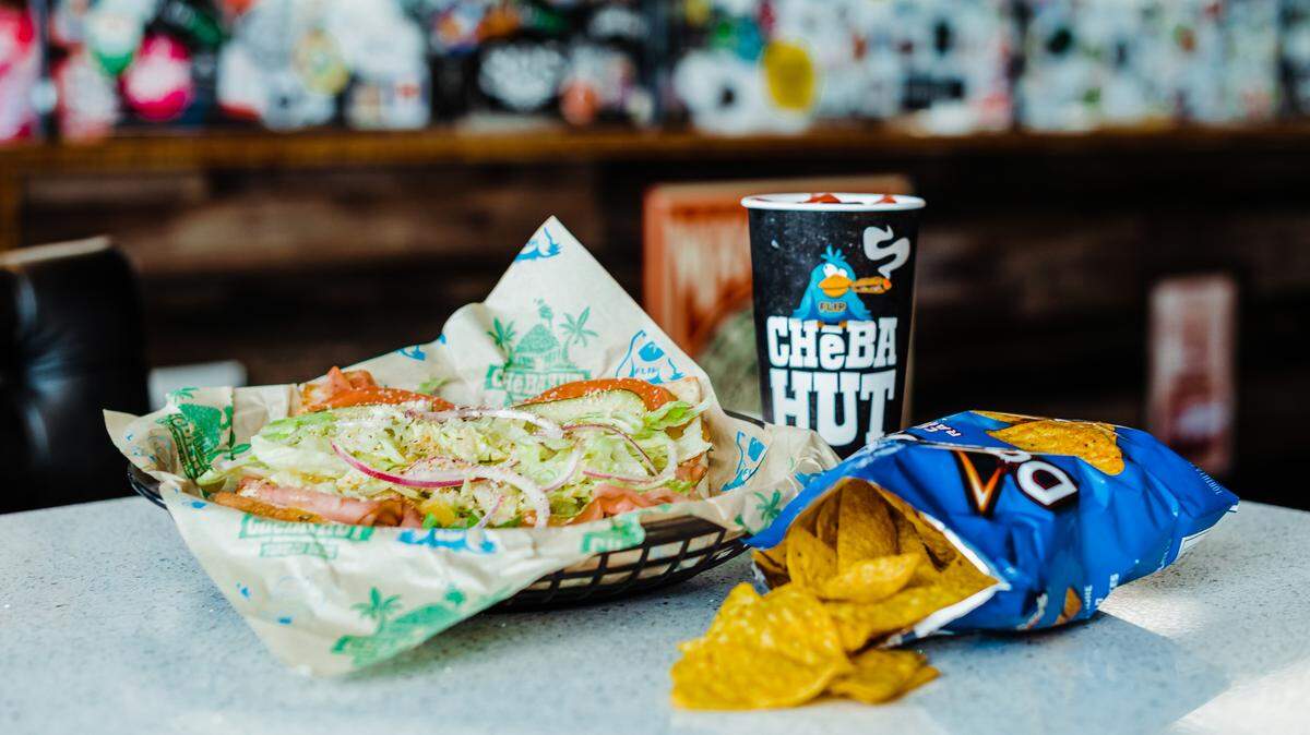 While the toasted sandwiches at Cheba Hut have names that play off cannabis terms, the food is not actually infused with marijuana. Bellingham franchise owner Doug Engerman hopes to open the sandwich shop sometime in late summer at the former Rocket Donuts space at 306 W. Holly St. in Bellingham.