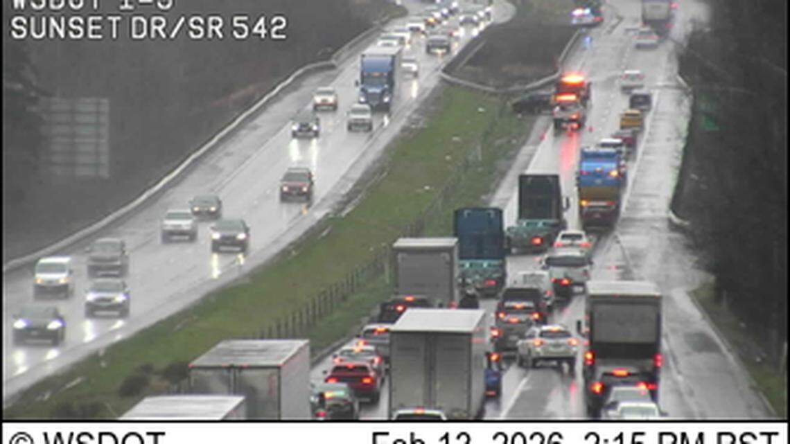 Update: Northbound I-5 traffic resumes in Bellingham following collision