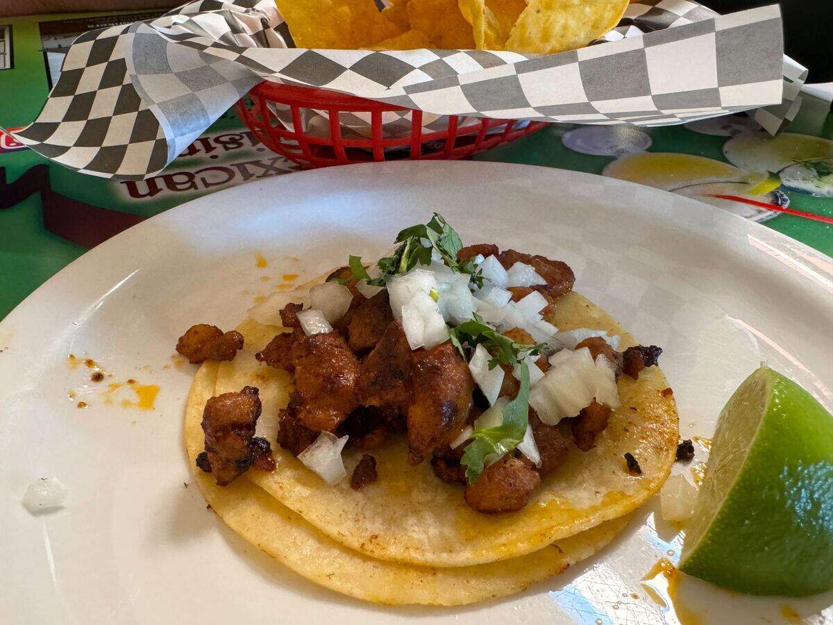 An adobada taco from Lilias Mexican Cuisine & Cantina at 190 E Bakerview Rd. in Bellingham, Wash. on Wednesday, June 5, 2024.