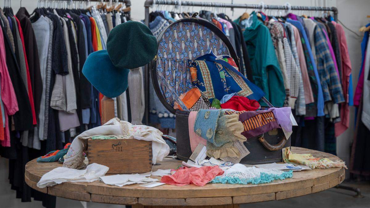 Recycled clothing is displayed at The Ragfinery, Friday, Nov. 12, in Bellingham. The nonprofit retail store that works to reduce textile waste offers opportunities to celebrate the gift-giving spirit of the season while having a reduced impact on the planet.