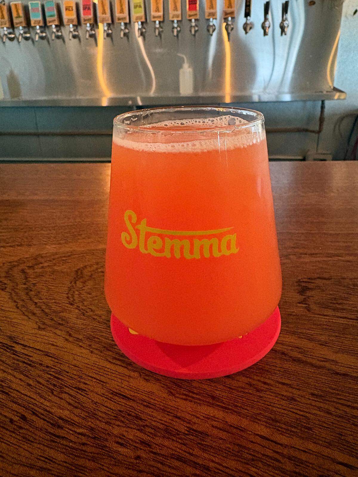The Prickly Pear Super Squeeze juice sold at Stemma Brewing Co. in Bellingham. 