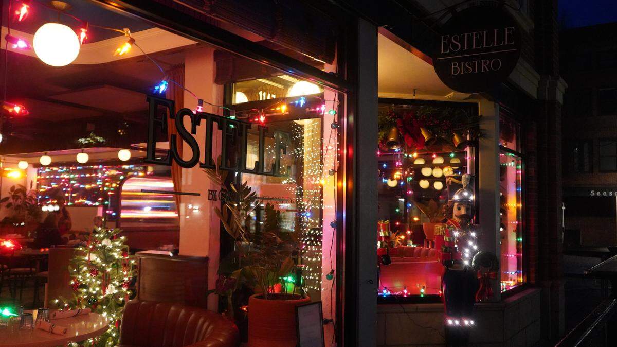 Estelle is decorated for the holidays on Dec. 1, 2023, in Bellingham, Wash.                               