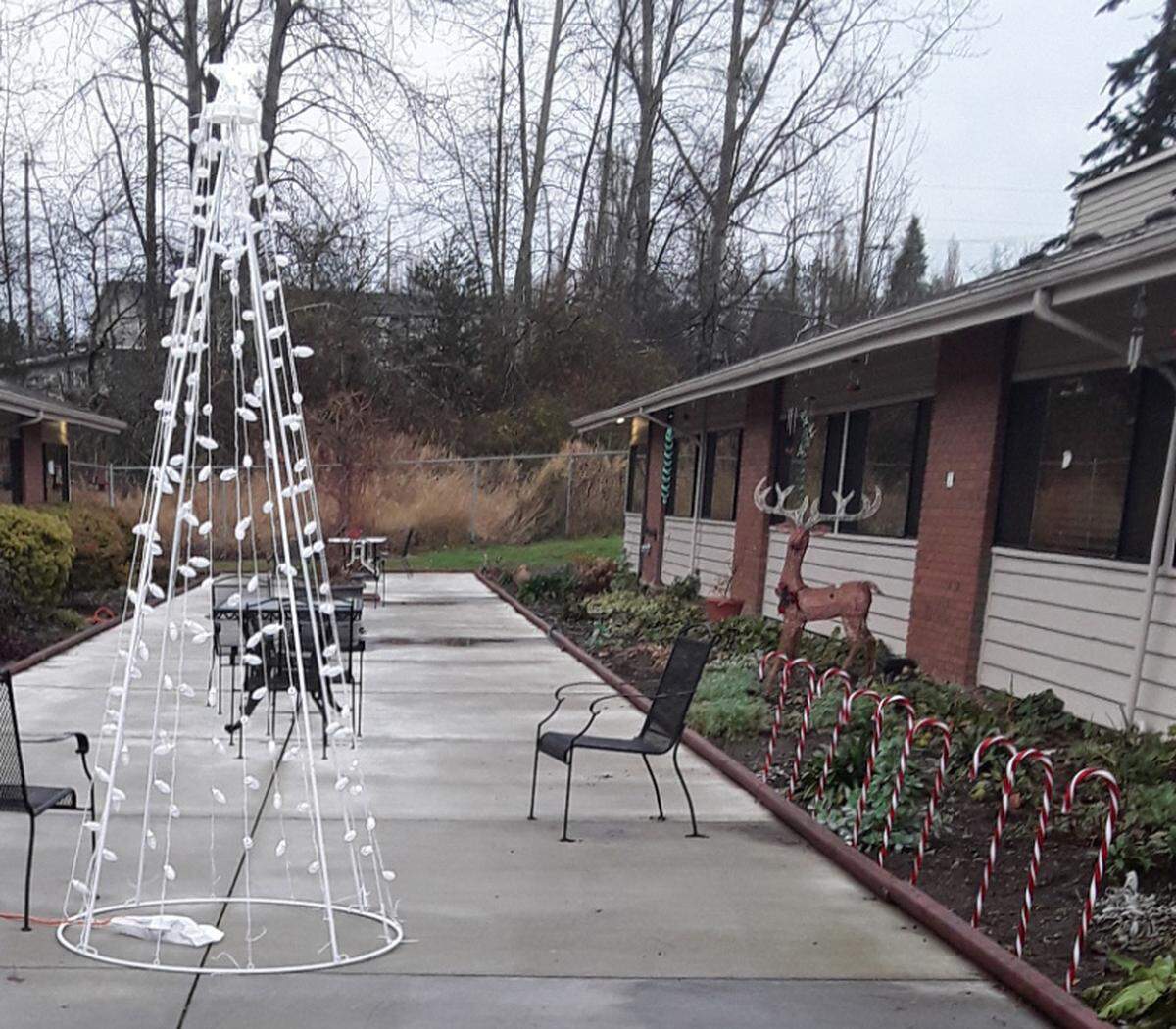Esther Abitia, a registered nurse at Bellingham’s Alderwood Park and Rehabilitation, is asking for the community’s help to help bring the spirit of the holidays to Whatcom County’s residents in long-term care facilities with donations of holiday decorations and gifts. The facility has already begun decorating courtyards for residents.