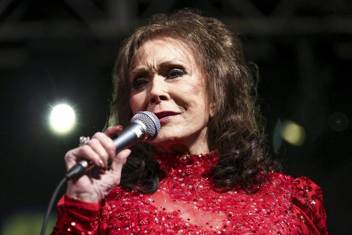 Loretta Lynn performs in 2016 at the BBC Music Showcase at Stubb’s during South By Southwest in Austin, Texas. Lynn, the Kentucky coal miner’s daughter who started her family and musical career in Whatcom County, has died. She was 90.