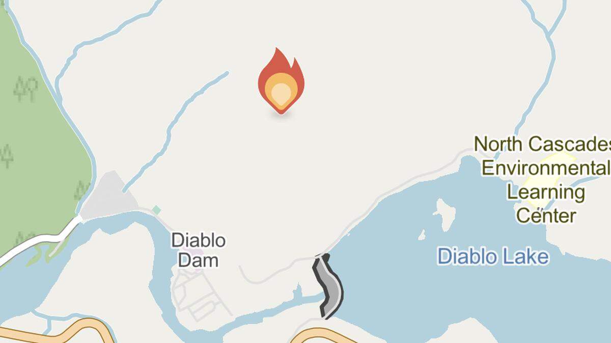 A 15-acre fire was burning on Sourdough Mountain in Whatcom County on Sunday.