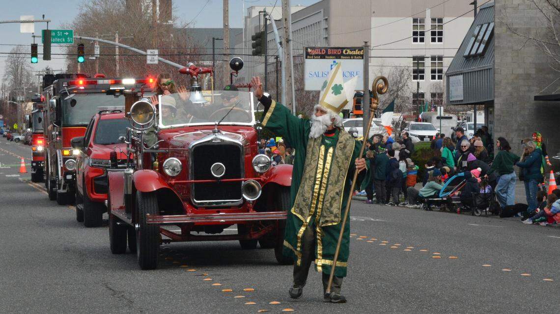 Watch: St. Patrick’s Day Parade draws cheering crowd to downtown Bellingham