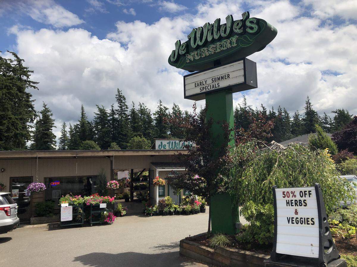 After 68 years in business, deWilde’s Nurseries on Northwest Avenue in Bellingham will close in late summer. Owners Margaret and Larry Rudy are retiring.