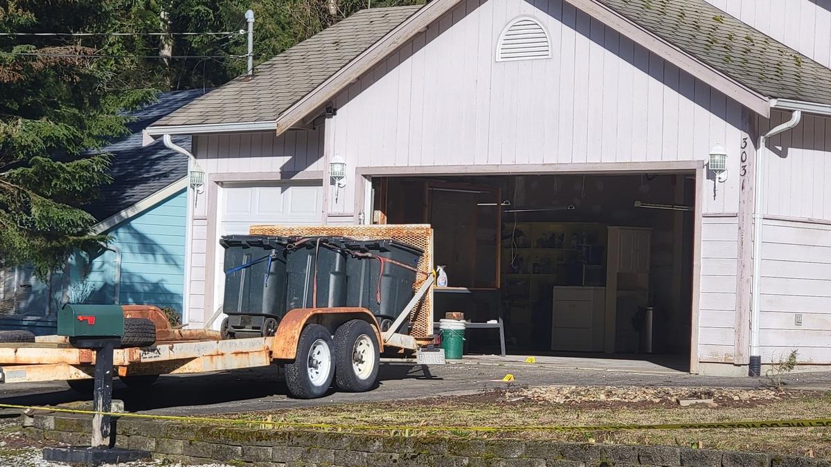Bellingham Police investigate Friday, Jan. 11, 2022, after two Whatcom County Sheriff’s Office deputies were reportedly shot the night before in a Maple Falls, Wash., neighborhood. Joel Berck Young was arrested on suspicion of two counts of attempted murder.