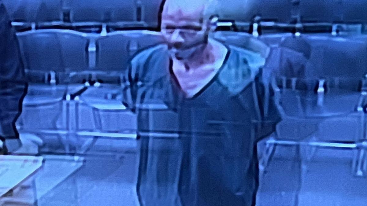 Timothy Duane Franklin, 51, appears via closed-circuit TV in the Whatcom County Jail courtroom on Monday, July 1, 2024, in Bellingham, Wash.
