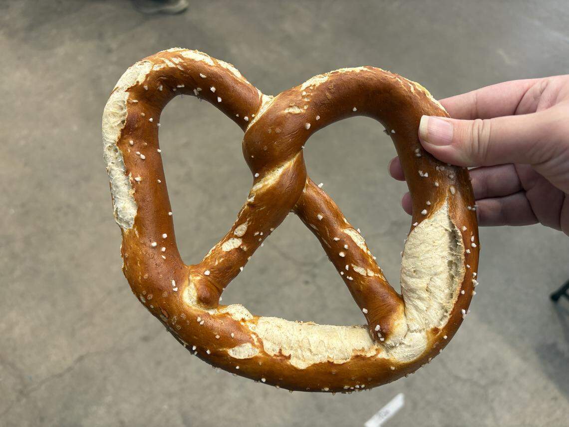A pretzel from Ralf’s Bavarian Pretzels at the Bellingham Farmers Market. The market occurs every Saturday from 10a.m. to 2p.m.