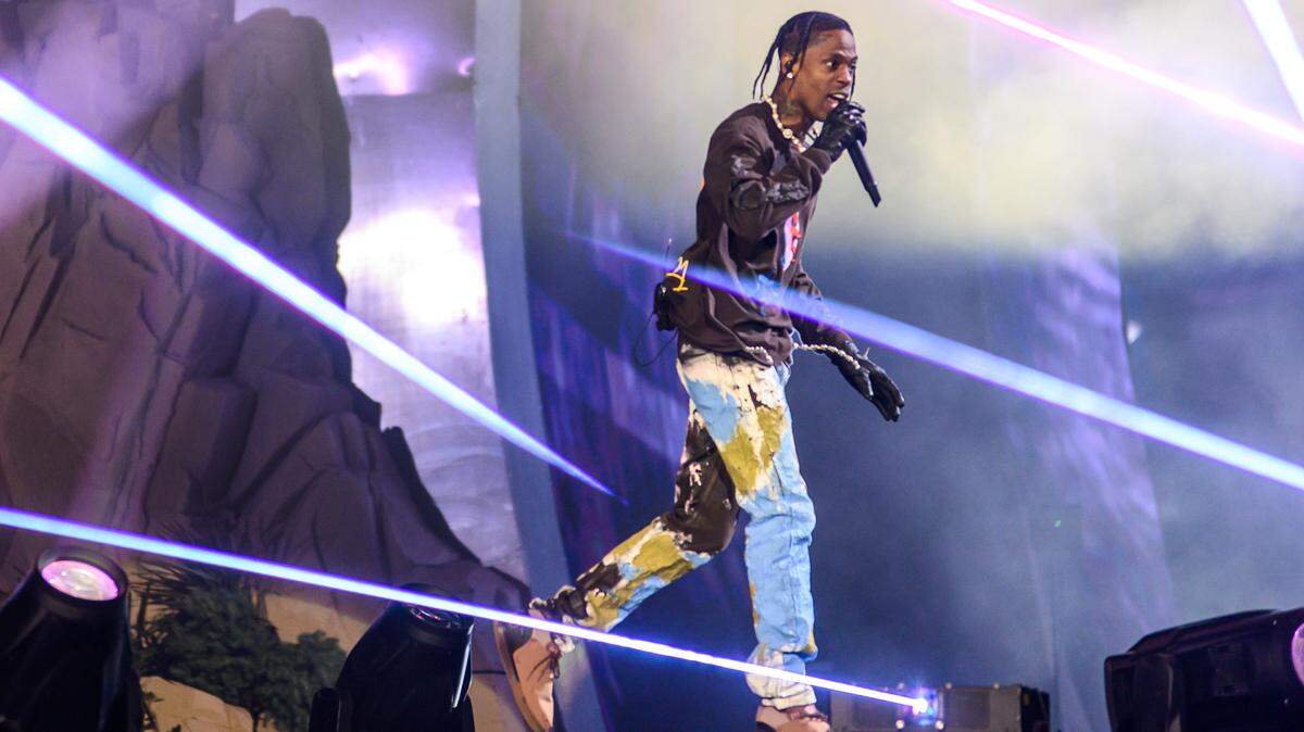 Travis Scott performs at Astroworld Festival at NRG park on Friday, Nov. 5, in Houston. Several people died and numerous others were injured in what officials described as a surge of the crowd at the music festival in while Scott was performing.