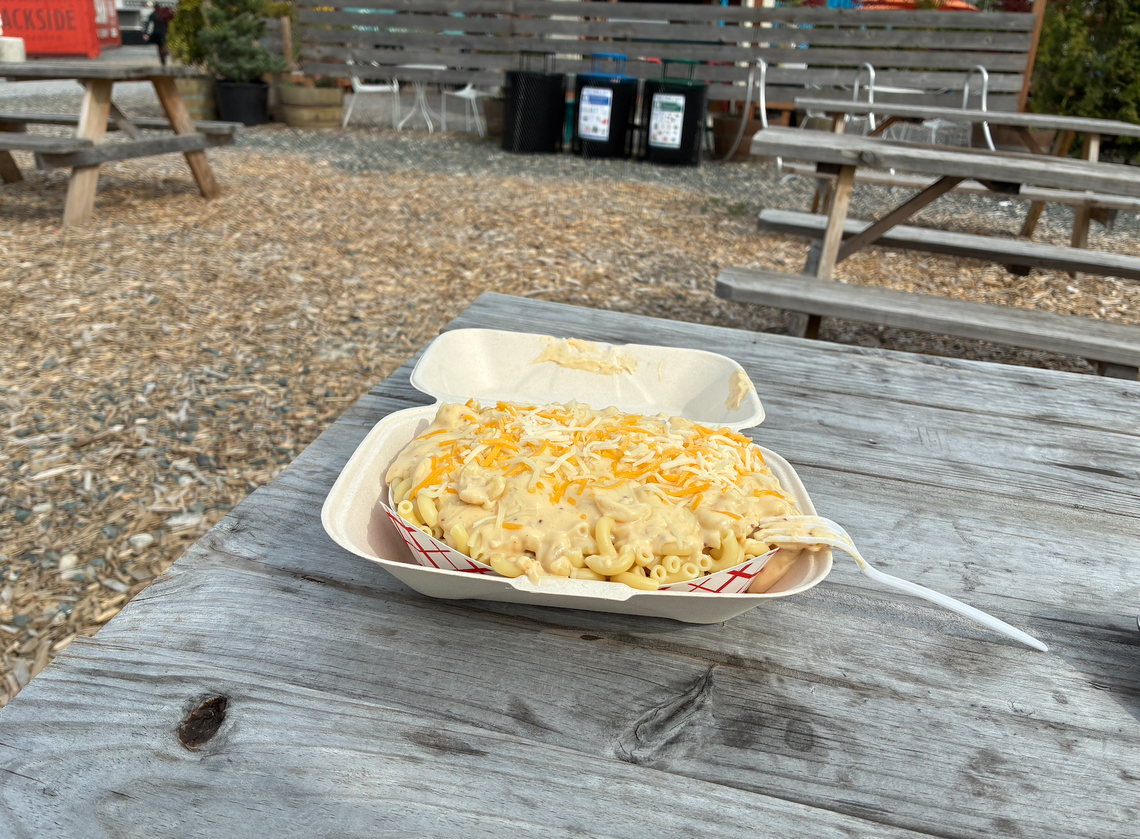 The Back East BBQ food truck has an entire section of its menu dedicated to macaroni and cheese.