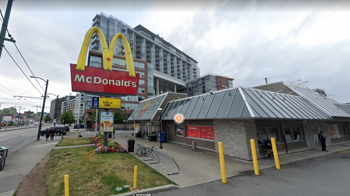 Surveillance footage shows a driver dropping something before being killed when he leaned out of the vehicle to pick it up.