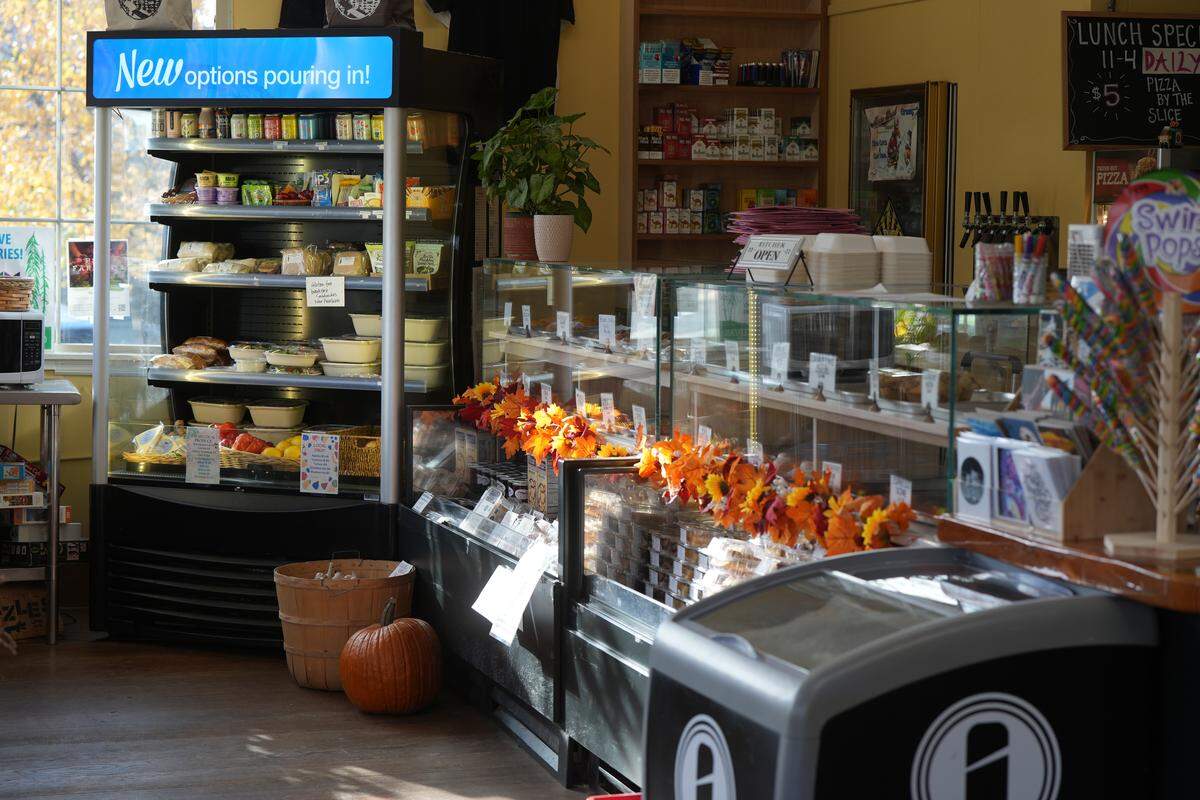 Freshly made sandwiches, salads and baked goods were available at Rome Bakery and Market on November 11, 2025, in Bellingham, Wash.