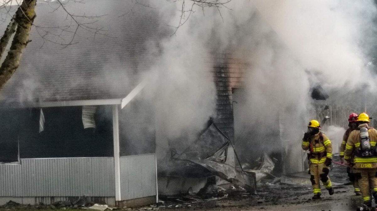A detached two-car garage in the 8600 block of Bender Road in Lynden used by Northwest Water Treatment and Pump Service to store chemicals and equipment needed to conduct business was destroyed by fire Thursday morning.