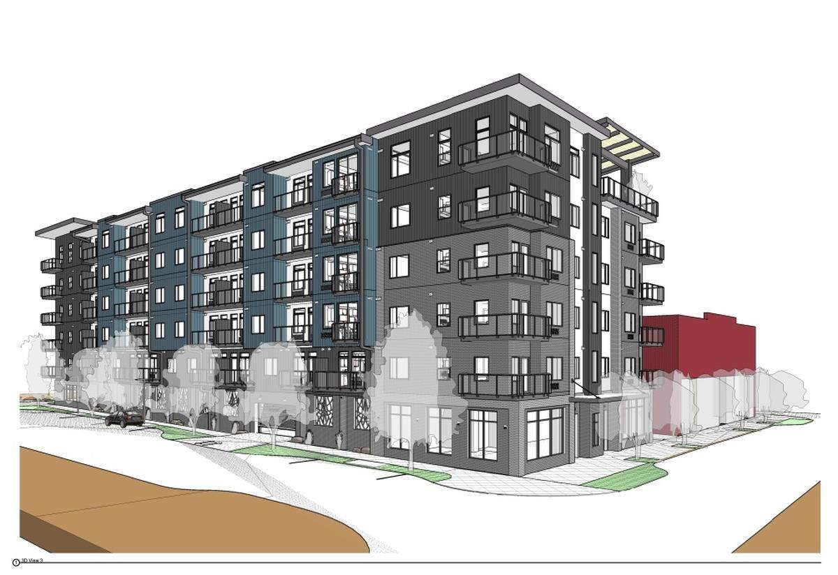Project plans show the proposed design of an 84-unit multi-family housing development at 707 Astor Street in Bellingham, Wash. The project is expected to be completed by the Summer of 2026.