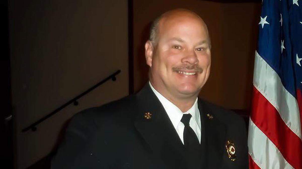 John Swobody, in an undated photo, wears his Class A dress uniform, wearing the rank of division chief. The former Whatcom County firefighter's death is being listed as a line-of-duty fatality under a state law that classifies some cancers as job-related.