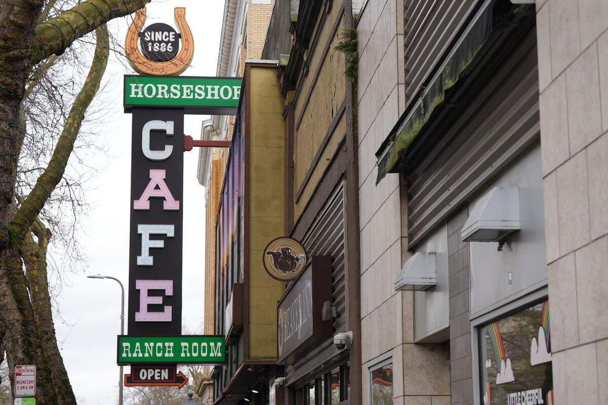 The Horseshoe Cafe is open on February 18, 2025, in downtown Bellingham, Wash.