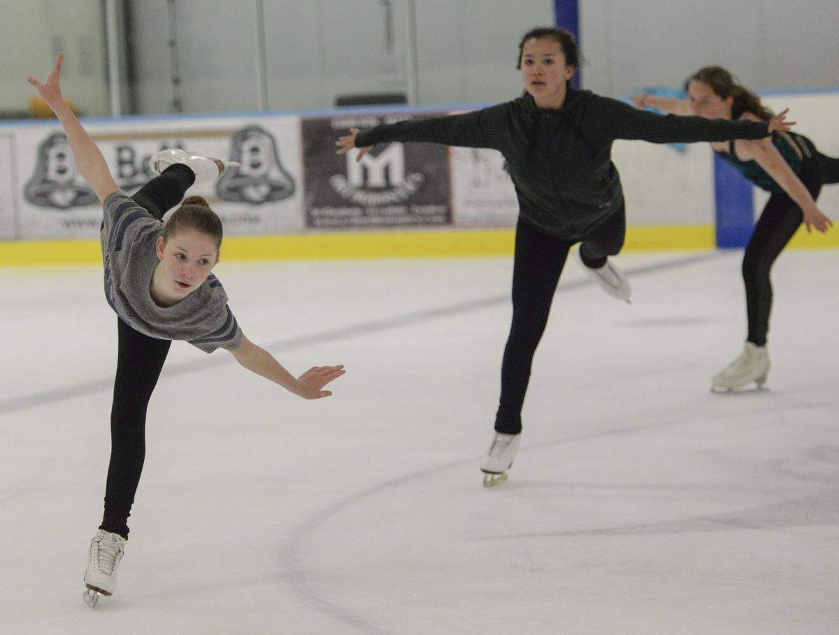 Skaters practice at the Bellingham Sportsplex in 2016. The nonprofit that leases the city-owned indoor ice and soccer arena at 1225 Civic Field Way wants to buy the building to finance more than $1 million in repairs.