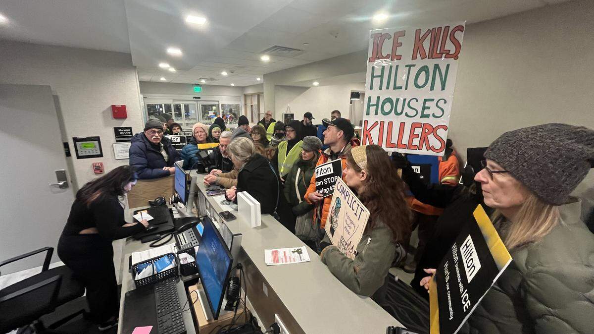Bellingham activists demand Hilton hotels stop cooperating with ICE agents