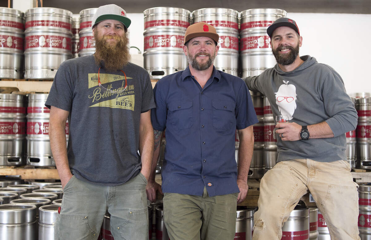 The co-owners of Bellingham's Lost Giants Cider Company, Abraham Ebert, left, Brad Wilske and Chris Noskoff, say they share a passion for all things fermented, but as they learned more about cider they realized it was a market ripe with opportunity.