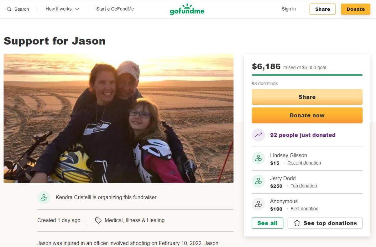 GoFundMe page on Monday, Feb, 14, is raising money to benefit injured Whatcom County Sheriff’s Office Deputy Jason Thompson. There is also a page for Deputy Ryan Rathbun, who was injured in the same incident Thursday, Feb. 11.