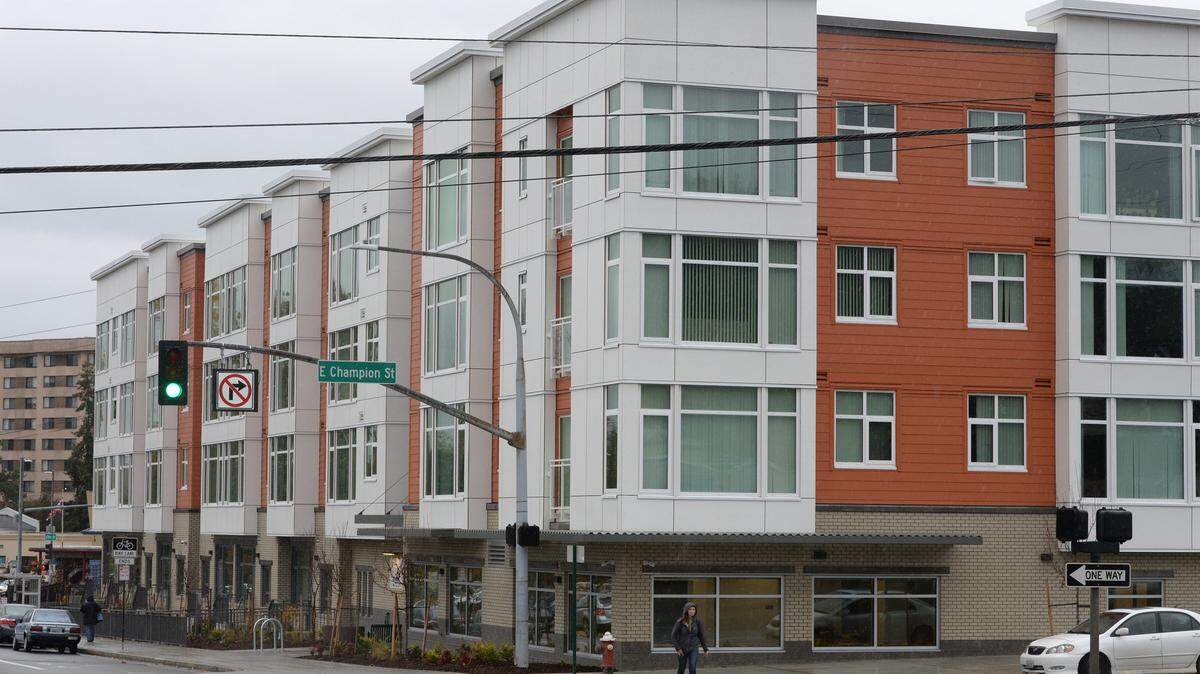 The 80-unit Eleanor Apartments at 1510 North Forest St. is for low-income seniors and was built with housing levy funds.