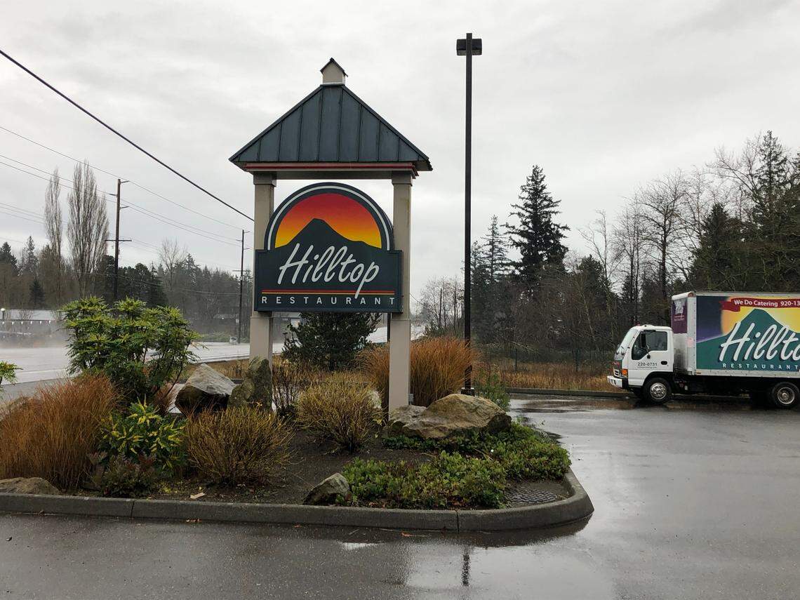 The Hilltop Restaurant’s sign off the Guide Meridian attracted Canadian shoppers before COVID-19 closures.