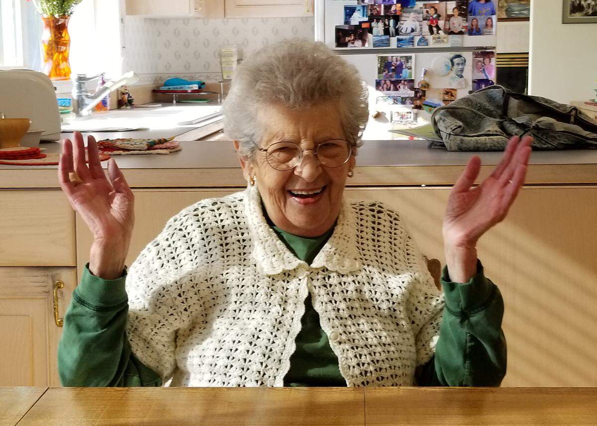 Noémi Ban in her Bellingham home in 2018, before her death June 7 after a brief illness.
