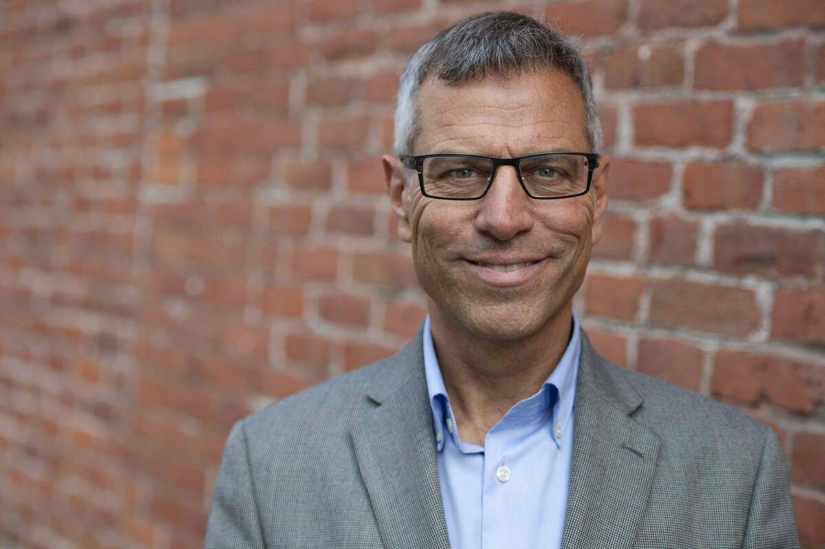 Bellingham mayoral candidate Seth Fleetwood outside his Fairhaven legal office Sept. 18.