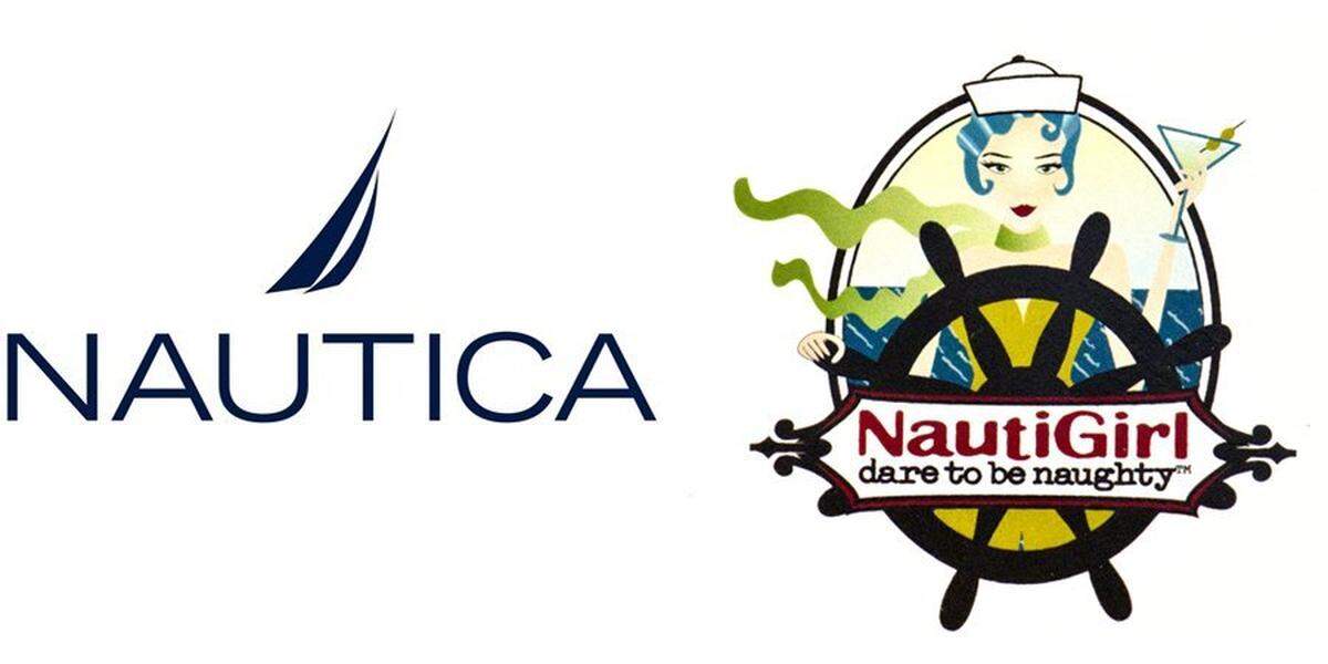 The Nautica logo on the left and the Nautigirl logo on the right. Nautica has ended a legal battle with Bellingham-based Nautigirl over a trademark.