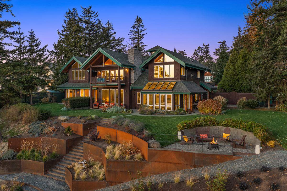 The home at 1469 Island View Drive in Bellingham was for sale for $3.69 million as of Wednesday, Dec. 21. The home features sweeping views of the San Juan Islands and beach access.