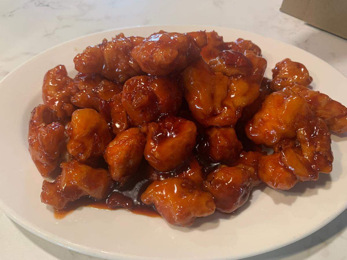 Orange chicken at Red Ginger Asian Cuisine restaurant at 1208 E. Maple St. in Bellingham, Wash. on June 19, 2023.