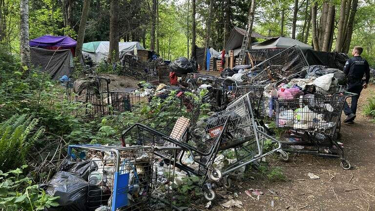 Bellingham’s largest encampment vacated as clearing, timber harvest set to begin