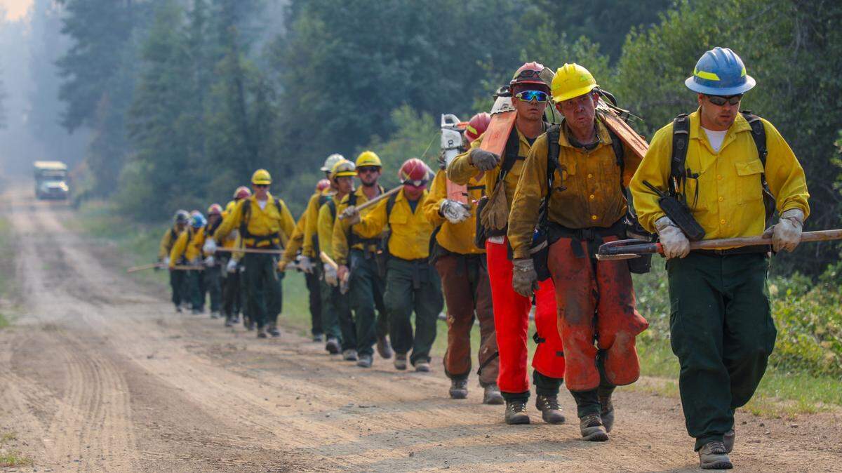 Fire crews moves out in area of the Bolt Creek fire, one of several wildfires that continue to burn in the region and contribute much of the smoke in the area. The fire will continue to produce smoke as it burns to the north into Wild Sky Wilderness in the Mount Baker-Snoqualmie National Forest, according to an update Friday, Oct. 14.