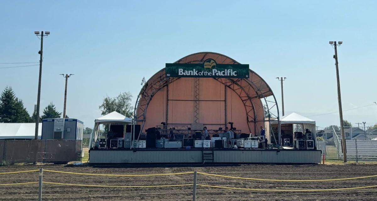 The Bank of the Pacific Grandstand Entertainment stage at The Northwest Washington Fairgrounds.