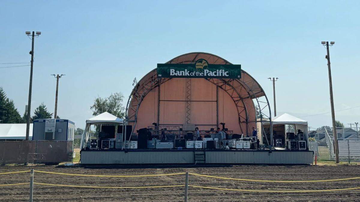 The Bank of the Pacific Grandstand Entertainment stage at The Northwest Washington Fairgrounds.