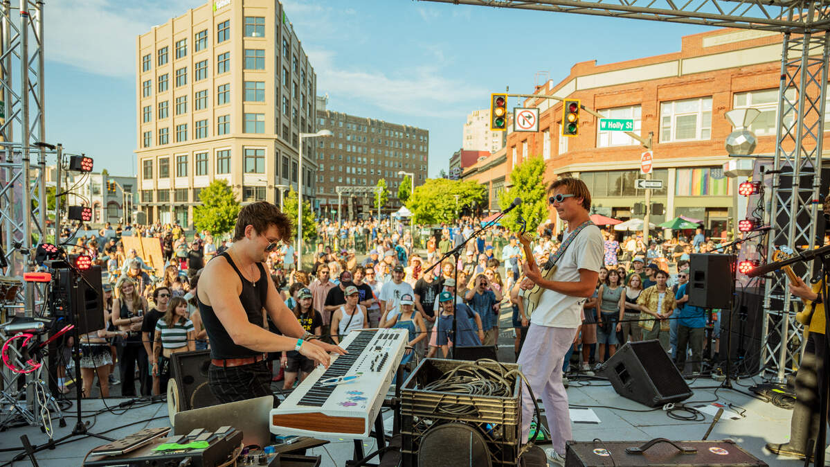 Bellingham band Cuttlefish performs at Downtown Sounds in Bellingham in 2024.