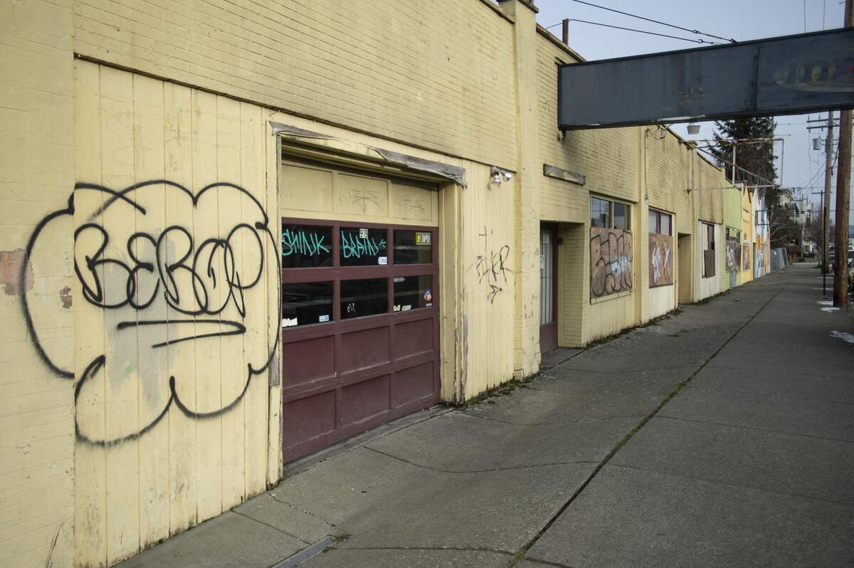 The two blocks southwest from the Herald Building, 903-929 N. State St., will be demolished to make way for the Stateside project – a project that involves building two six-story, mixed-use buildings with 100 vehicle parking spaces and 392 bike parking spaces Feb. 7, 2019.