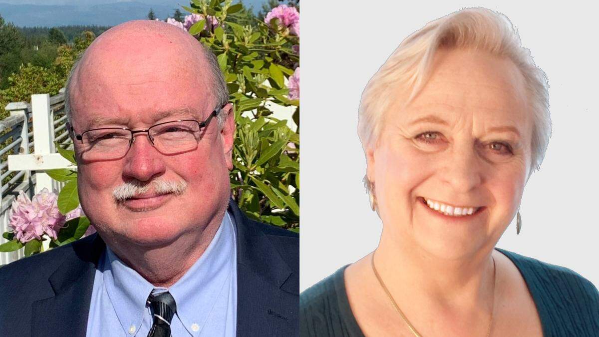 Bill Elfo, left, and Joy Gifilen are running for Whatcom County Sheriff in the general election on Nov. 5.