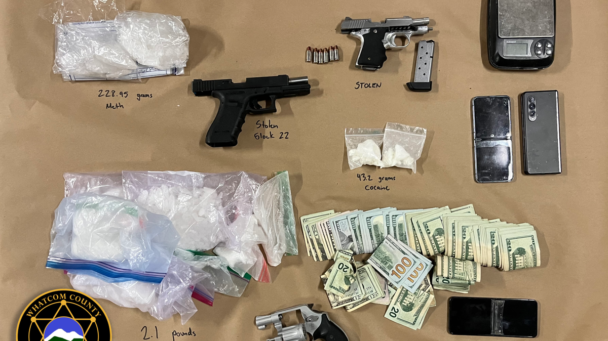 Two Lynden residents arrested after detectives find about 2.5 pounds of meth and 43 grams of cocaine.
