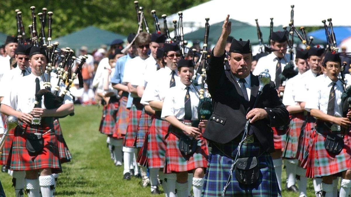 Bands at the Bellingham Highland Scottish Games in June 2002 at Hovander Homestead Park in Ferndale. They'll be back for the inaugural Bellingham Scottish Gathering on June 2, in the same location.