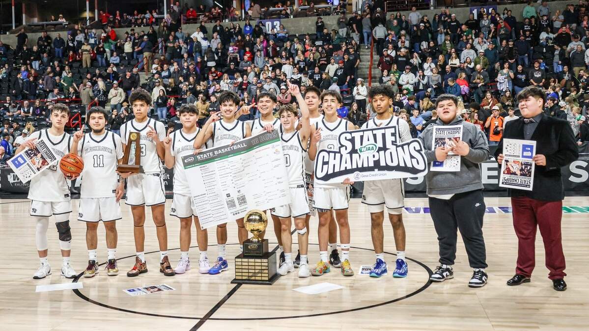 The Lummi Nation School’s basketball team, The Blackhawks, win their first state championship title in ten years.