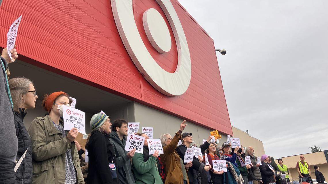 Bellingham activists protest local Target, demanding end of ICE cooperation