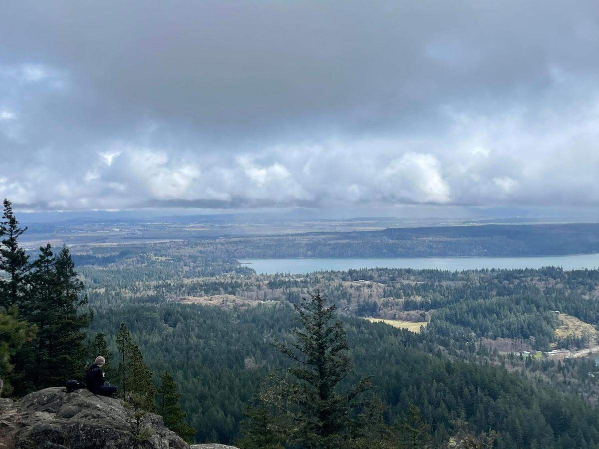 The view of Skagit Valley from Mount Erie on Sunday, April 2, 2023, at Mount Erie Drive in Anacortes, Wash.