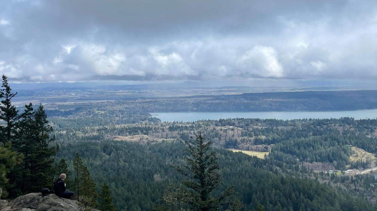 The view of Skagit Valley from Mount Erie on Sunday, April 2, at Mount Erie Drive in Anacortes. When the tulips begin to bloom mid-April, the view should be stunning.