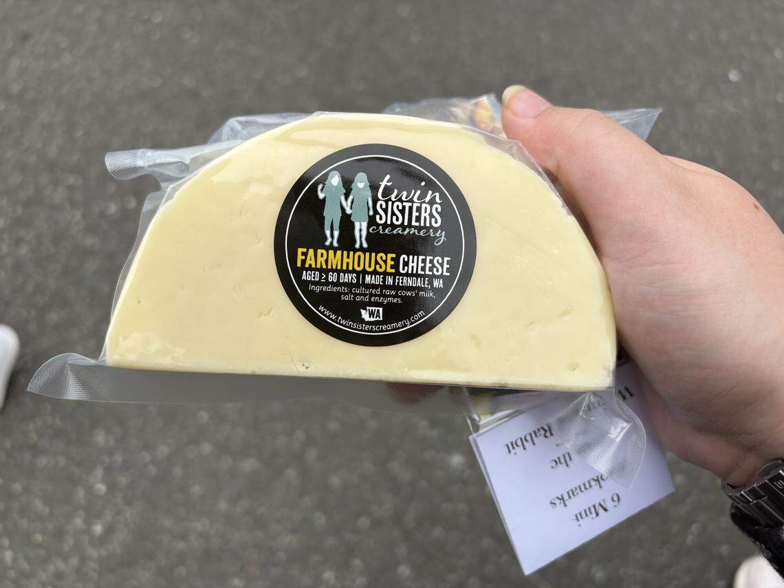 Cheese from Twin Sisters Creamery at the Bellingham Farmers Market. The market occurs every Saturday from 10a.m. to 2p.m.